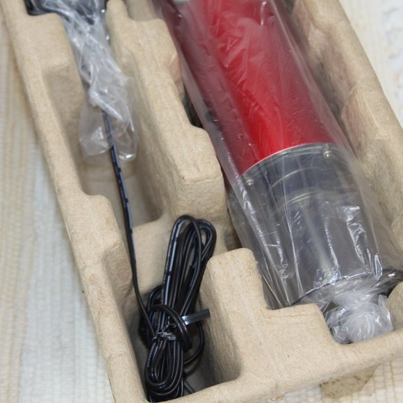 ELECTRIC RABBIT RECHARGEABLE CORKSCREW w/BUILT-IN FOIL CUTTER RED METROKANE - Picture 10 of 10